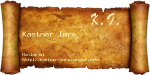 Kastner Imre névjegykártya